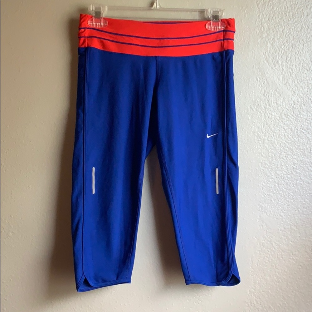 Sri-fit Bright Blue Knee Length Leggings
